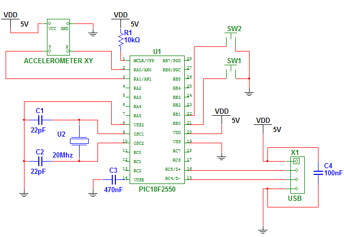 usb gamepad circuit